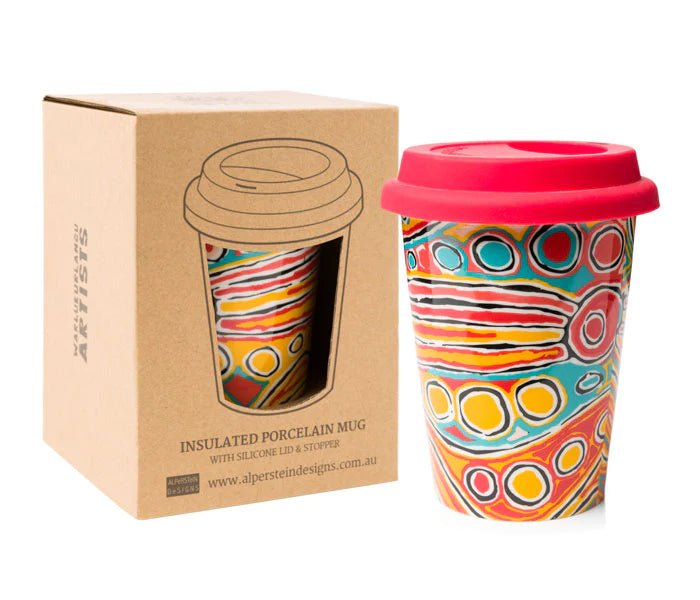 Alperstein DesignsAlperstein Designs Judy Watson insulated Coffee Mug #same day gift delivery melbourne#