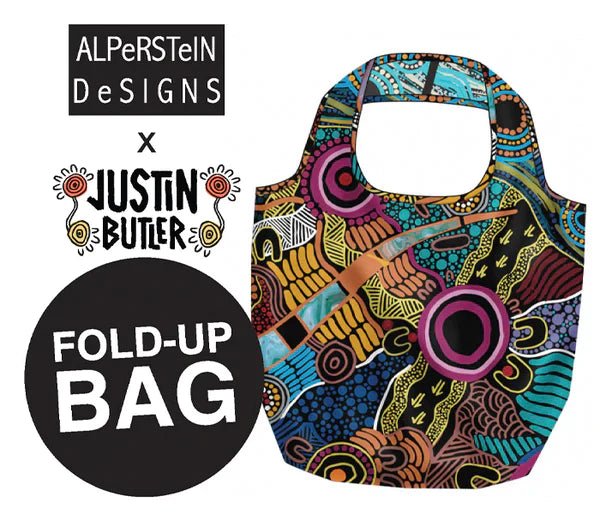 Alperstein Designs Justin Butler Fold Up Shopping Bag