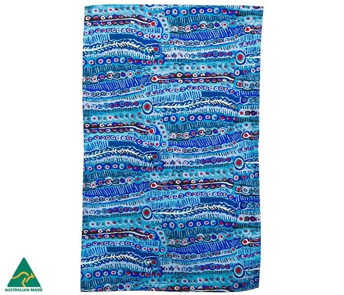 Alperstein Designs Murdie Morris Blue Tea Towel
