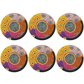 Alperstein Designs Ruth Stewart Glass Coaster Set