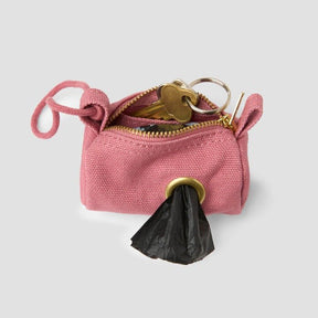 Animals In Charge Dusty Pink Organic Canvas Poo Bag Holder