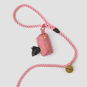 Animals In Charge Dusty Pink Organic Canvas Poo Bag Holder