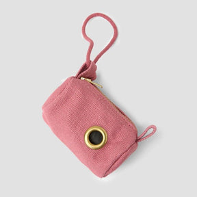 Animals In Charge Dusty Pink Organic Canvas Poo Bag Holder