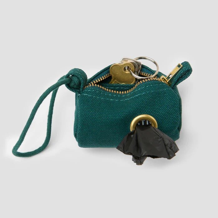 Animals In Charge Forest Green Organic Canvas Poo Bag Holder