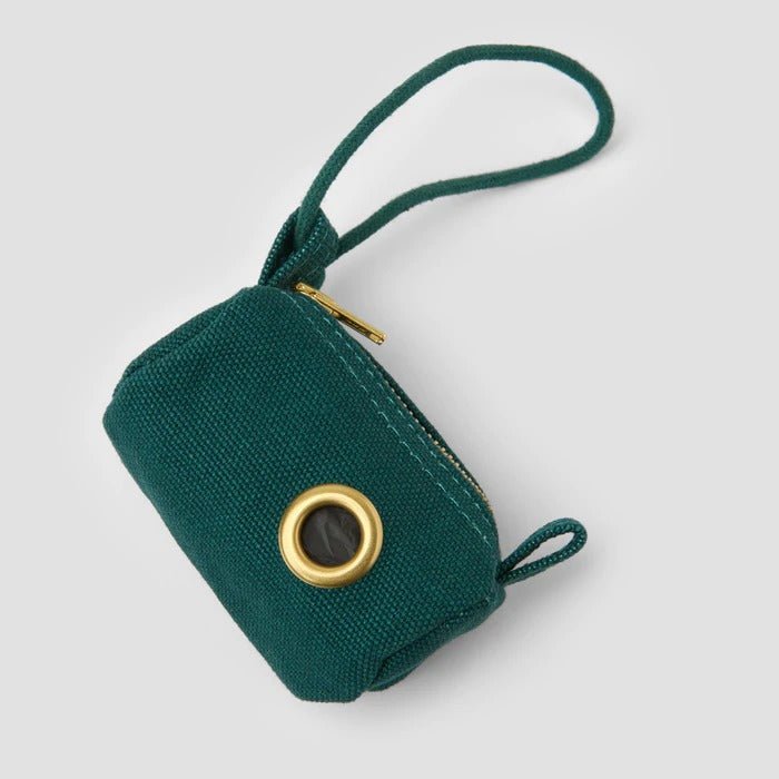 Animals In Charge Forest Green Organic Canvas Poo Bag Holder