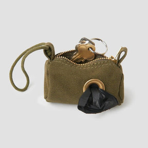 Animals In Charge Olive Organic Canvas Poo Bag Holder