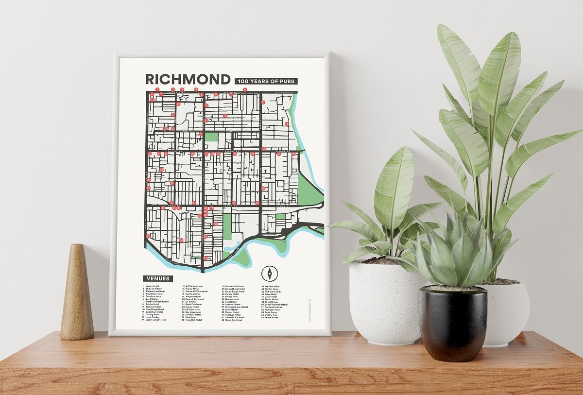 Richmond 100 Years of Pubs Map
