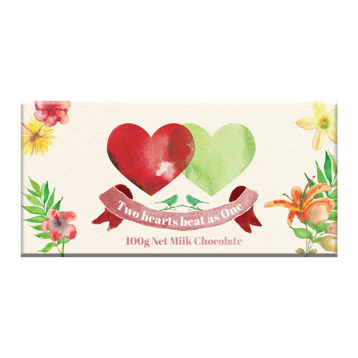 BellaBerryBellaberry Two Hearts Beat as One Milk Chocolate #same day gift delivery melbourne#
