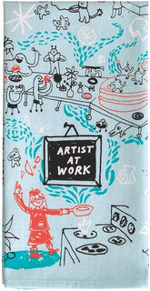 Blue QBlue Q Artist At Work Tea Towel #same day gift delivery melbourne#