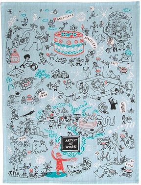 Blue Q Artist At Work Tea Towel