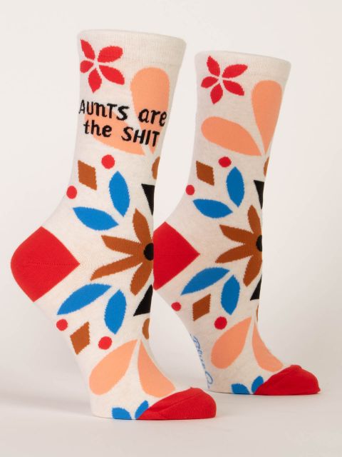Blue QBlue Q Aunts are the Shit Women's Crew socks #same day gift delivery melbourne#
