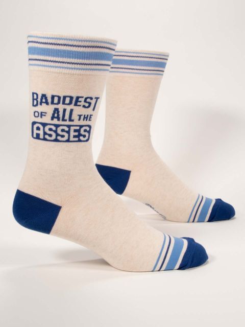 Blue QBlue Q Baddest of Asses Men's socks #same day gift delivery melbourne#