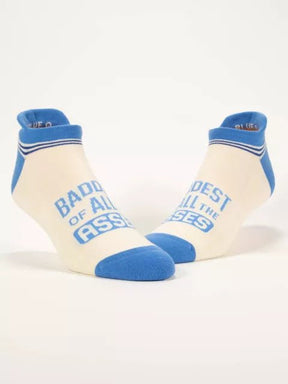 Blue Q Baddest of Asses Sneaker Socks