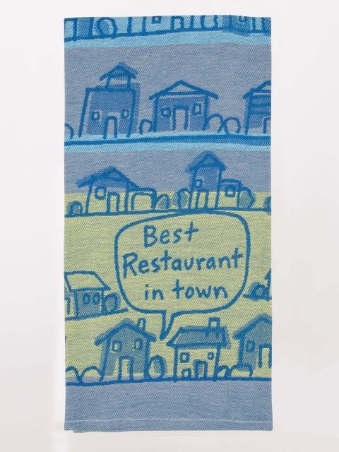 Blue Q Best Restaurant in Town Tea Towel