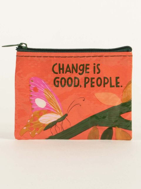 Blue Q Change is Good People Coin Purse