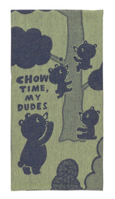 Blue QBlue Q Chow Time, My Dudes Tea Towel #same day gift delivery melbourne#