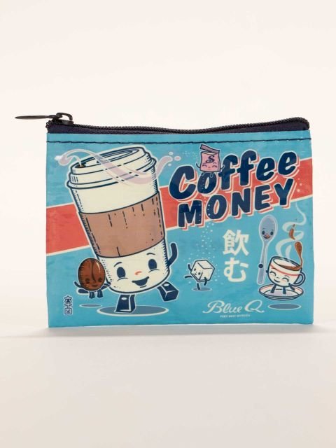 Blue QBlue Q Coffee Money Coin Purse #same day gift delivery melbourne#