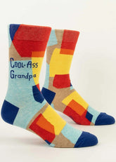 Blue QBlue Q Cool Ass Grandpa Men's Socks #same day gift delivery melbourne#