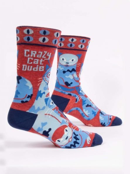 Blue Q Crazy Cat Dude Men's socks