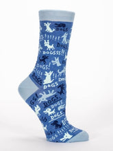 Blue QBlue Q Dogs! Women's Crew Socks #same day gift delivery melbourne#