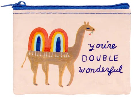 Blue QBlue Q Double Wonderful Coin Purse #same day gift delivery melbourne#