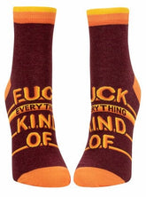 Blue QBlue Q Fuck Everything Women's Ankle Socks #same day gift delivery melbourne#