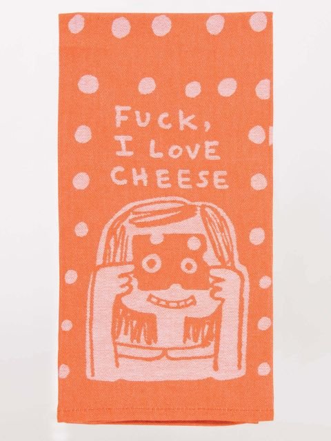 Blue QBlue Q Fuck I Love Cheese Tea Towel #same day gift delivery melbourne#