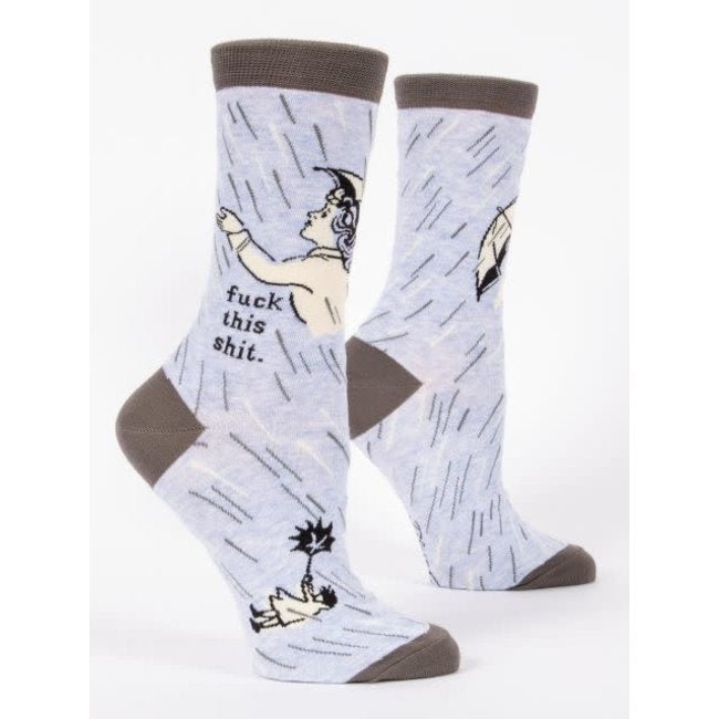 Blue QBlue Q Fuck This Shit Women's Crew socks #same day gift delivery melbourne#