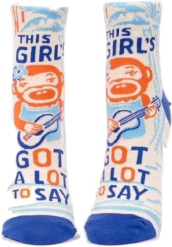 Blue Q Girl's Got A Lot To Say Ankle Socks