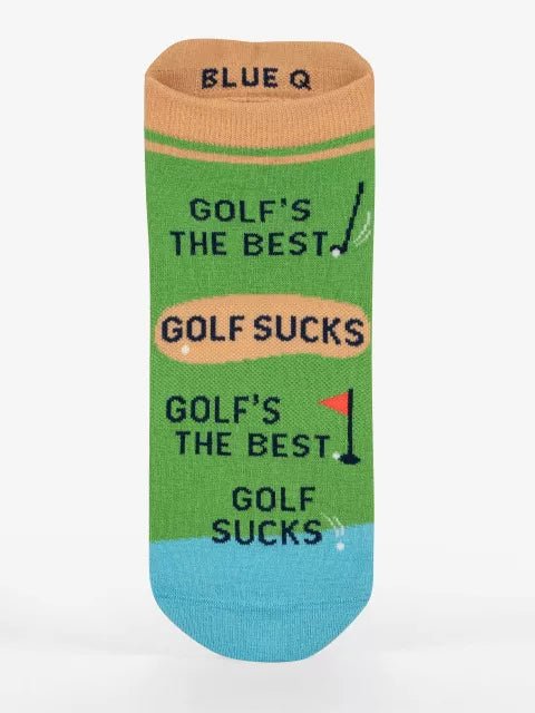 Blue Q Golf Sucks Sneaker Socks