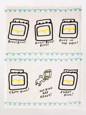 Blue Q Hot Buns are Ready Tea Towel
