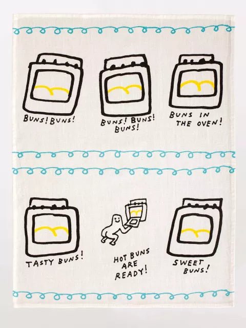 Blue QBlue Q Hot Buns are Ready Tea Towel #same day gift delivery melbourne#