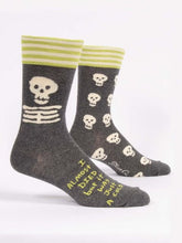 Blue QBlue Q I Almost Died Men's socks #same day gift delivery melbourne#