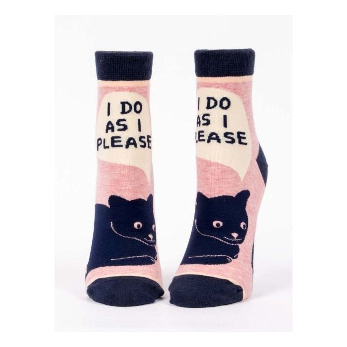 Blue QBlue Q I Do As I Please Women's Ankle Socks #same day gift delivery melbourne#