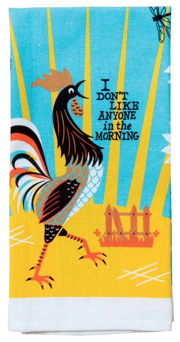 Blue QBlue Q I Don't Like Anyone in The Morning Tea Towel #same day gift delivery melbourne#