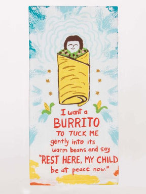Blue Q I Want a Burrito Tea Towel