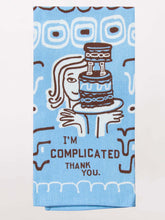 Blue QBlue Q I'm Complicated Tea Towel #same day gift delivery melbourne#