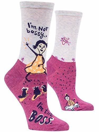 Blue QBlue Q I'm Not Bossy Women's Crew Socks #same day gift delivery melbourne#