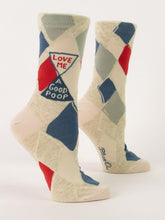Blue QBlue Q Love me a Good Poop Women's Crew socks #same day gift delivery melbourne#