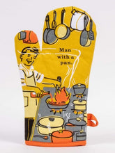 Blue QBlue Q Man with a Pan Oven Mitt #same day gift delivery melbourne#