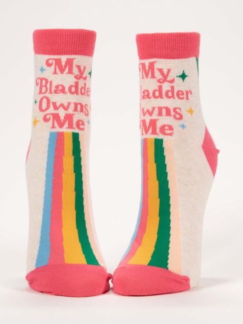 Blue Q My Bladder Owns Me Women's Ankle Socks