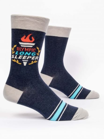 Blue QBlue Q Olympic Long Sleeper Men's socks #same day gift delivery melbourne#