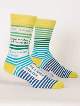Blue QBlue Q One Order of Woods Men's Socks #same day gift delivery melbourne#