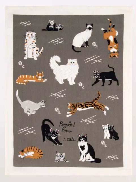 Blue QBlue Q People I Love: Cats Tea Towel #same day gift delivery melbourne#