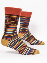 Blue QBlue Q Pretty Decent Boyfriend Men's socks #same day gift delivery melbourne#