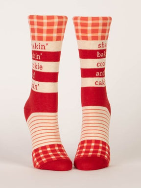 Blue Q Shakin', Bakin', Cookie, & Cakin' Women's Crew socks
