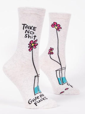 Blue Q Take No Shit Give No Fucks Women's Crew socks