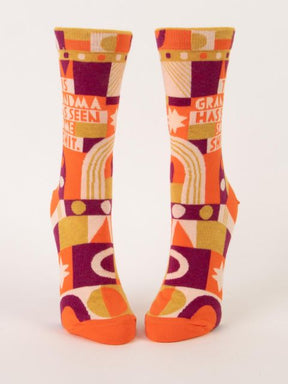 Blue Q This Grandma Has Seen Some Shit Women's Crew socks