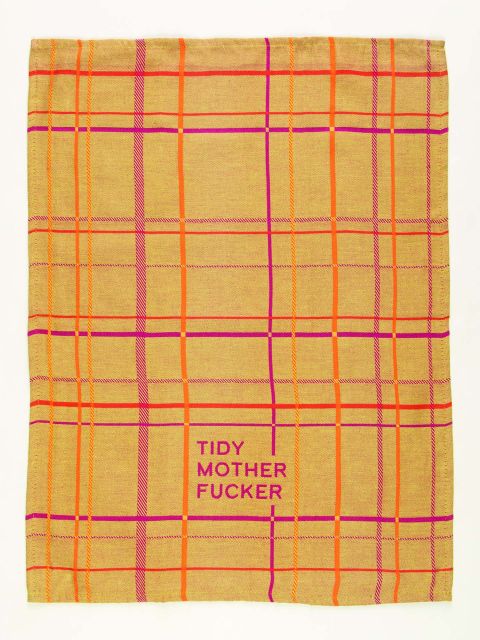 Blue QBlue Q Tidy Motherfucker Tea Towel #same day gift delivery melbourne#