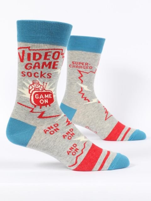 Blue QBlue Q Video Game Men's socks #same day gift delivery melbourne#